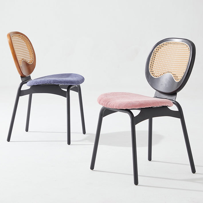 Modern Style Side Chair Upholstered King Louis Back Armless Dining Chair Clearhalo 'Dining Chairs' 'Dining Tables & Seating' 'dining_chair' 'furn' 'furn_dining_chair' 'Furniture' 'furniture_dining_chair' 'Kitchen & Dining Furniture' 5043636