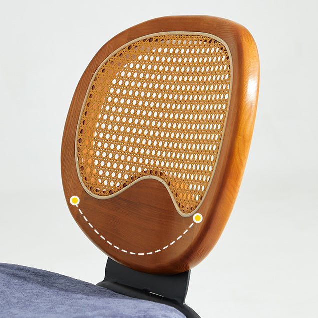 Modern Style Side Chair Upholstered King Louis Back Armless Dining Chair Clearhalo 'Dining Chairs' 'Dining Tables & Seating' 'dining_chair' 'furn' 'furn_dining_chair' 'Furniture' 'furniture_dining_chair' 'Kitchen & Dining Furniture' 5043638