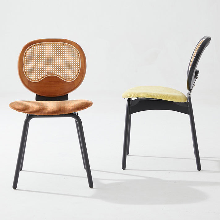 Modern Style Side Chair Upholstered King Louis Back Armless Dining Chair Clearhalo 'Dining Chairs' 'Dining Tables & Seating' 'dining_chair' 'furn' 'furn_dining_chair' 'Furniture' 'furniture_dining_chair' 'Kitchen & Dining Furniture' 5043648