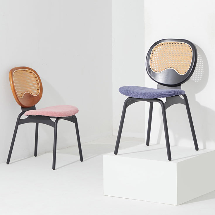 Modern Style Side Chair Upholstered King Louis Back Armless Dining Chair Clearhalo 'Dining Chairs' 'Dining Tables & Seating' 'dining_chair' 'furn' 'furn_dining_chair' 'Furniture' 'furniture_dining_chair' 'Kitchen & Dining Furniture' 5043655