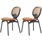 Modern Style Side Chair Upholstered King Louis Back Armless Dining Chair Brown-Black 2 Piece Set Clearhalo 'Dining Chairs' 'Dining Tables & Seating' 'dining_chair' 'furn' 'furn_dining_chair' 'Furniture' 'furniture_dining_chair' 'Kitchen & Dining Furniture' 5043657