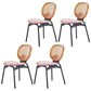 Modern Style Side Chair Upholstered King Louis Back Armless Dining Chair Pink 4 Piece Set Clearhalo 'Dining Chairs' 'Dining Tables & Seating' 'dining_chair' 'furn' 'furn_dining_chair' 'Furniture' 'furniture_dining_chair' 'Kitchen & Dining Furniture' 5043658