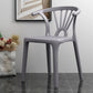 Scandinavian Plastic Side Chair Indoor-Outdoor Windsor Back Chair Dark Gray 1 Piece Clearhalo 'Dining Chairs' 'Dining Tables & Seating' 'dining_chair' 'furn' 'furn_dining_chair' 'Furniture' 'furniture_dining_chair' 'Kitchen & Dining Furniture' 5043669
