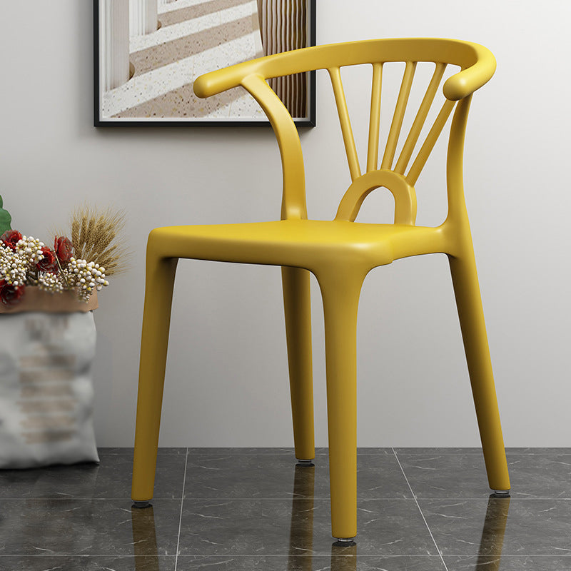 Scandinavian Plastic Side Chair Indoor-Outdoor Windsor Back Chair Ginger 1 Piece Clearhalo 'Dining Chairs' 'Dining Tables & Seating' 'dining_chair' 'furn' 'furn_dining_chair' 'Furniture' 'furniture_dining_chair' 'Kitchen & Dining Furniture' 5043687