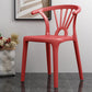 Scandinavian Plastic Side Chair Indoor-Outdoor Windsor Back Chair Crimson 1 Piece Clearhalo 'Dining Chairs' 'Dining Tables & Seating' 'dining_chair' 'furn' 'furn_dining_chair' 'Furniture' 'furniture_dining_chair' 'Kitchen & Dining Furniture' 5043692