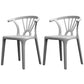 Scandinavian Plastic Side Chair Indoor-Outdoor Windsor Back Chair Light Gray 2 Piece Set Clearhalo 'Dining Chairs' 'Dining Tables & Seating' 'dining_chair' 'furn' 'furn_dining_chair' 'Furniture' 'furniture_dining_chair' 'Kitchen & Dining Furniture' 5043700