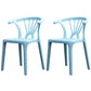 Scandinavian Plastic Side Chair Indoor-Outdoor Windsor Back Chair Light Blue 2 Piece Set Clearhalo 'Dining Chairs' 'Dining Tables & Seating' 'dining_chair' 'furn' 'furn_dining_chair' 'Furniture' 'furniture_dining_chair' 'Kitchen & Dining Furniture' 5043708