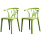 Scandinavian Plastic Side Chair Indoor-Outdoor Windsor Back Chair Light Green 2 Piece Set Clearhalo 'Dining Chairs' 'Dining Tables & Seating' 'dining_chair' 'furn' 'furn_dining_chair' 'Furniture' 'furniture_dining_chair' 'Kitchen & Dining Furniture' 5043710