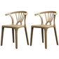 Scandinavian Plastic Side Chair Indoor-Outdoor Windsor Back Chair Khaki 2 Piece Set Clearhalo 'Dining Chairs' 'Dining Tables & Seating' 'dining_chair' 'furn' 'furn_dining_chair' 'Furniture' 'furniture_dining_chair' 'Kitchen & Dining Furniture' 5043712