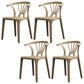 Scandinavian Plastic Side Chair Indoor-Outdoor Windsor Back Chair Khaki 4 Piece Set Clearhalo 'Dining Chairs' 'Dining Tables & Seating' 'dining_chair' 'furn' 'furn_dining_chair' 'Furniture' 'furniture_dining_chair' 'Kitchen & Dining Furniture' 5043713