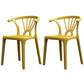 Scandinavian Plastic Side Chair Indoor-Outdoor Windsor Back Chair Ginger 2 Piece Set Clearhalo 'Dining Chairs' 'Dining Tables & Seating' 'dining_chair' 'furn' 'furn_dining_chair' 'Furniture' 'furniture_dining_chair' 'Kitchen & Dining Furniture' 5043716