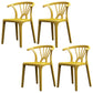 Scandinavian Plastic Side Chair Indoor-Outdoor Windsor Back Chair Ginger 4 Piece Set Clearhalo 'Dining Chairs' 'Dining Tables & Seating' 'dining_chair' 'furn' 'furn_dining_chair' 'Furniture' 'furniture_dining_chair' 'Kitchen & Dining Furniture' 5043717