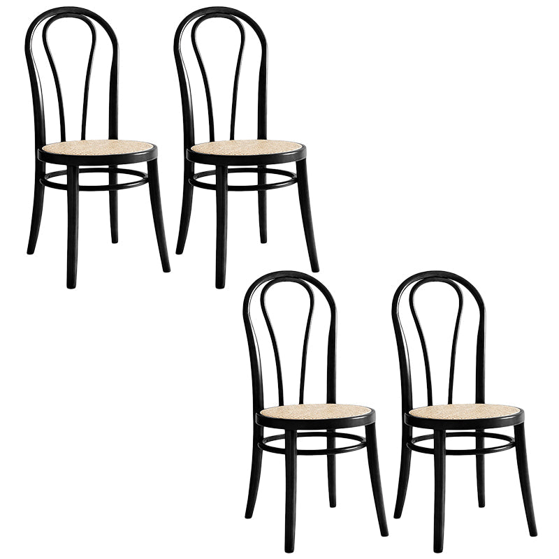 Dining Room Side Chairs Modern Solid Wood Kitchen Chairs for Home Black 4 Piece Set Clearhalo 'Dining Chairs' 'Dining Tables & Seating' 'dining_chair' 'furn' 'furn_dining_chair' 'Furniture' 'furniture_dining_chair' 'Kitchen & Dining Furniture' 5043741