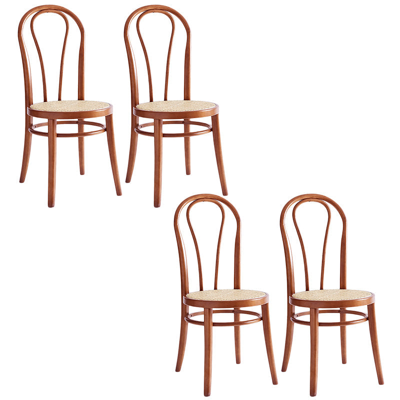 Dining Room Side Chairs Modern Solid Wood Kitchen Chairs for Home Red Brown 4 Piece Set Clearhalo 'Dining Chairs' 'Dining Tables & Seating' 'dining_chair' 'furn' 'furn_dining_chair' 'Furniture' 'furniture_dining_chair' 'Kitchen & Dining Furniture' 5043746