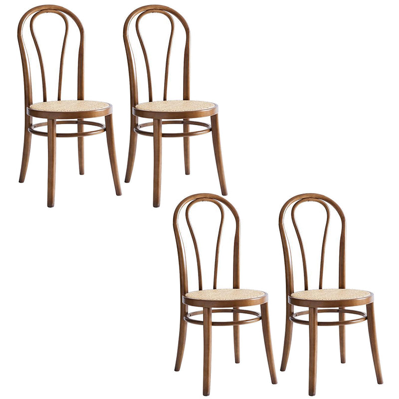 Dining Room Side Chairs Modern Solid Wood Kitchen Chairs for Home Walnut 4 Piece Set Clearhalo 'Dining Chairs' 'Dining Tables & Seating' 'dining_chair' 'furn' 'furn_dining_chair' 'Furniture' 'furniture_dining_chair' 'Kitchen & Dining Furniture' 5043747