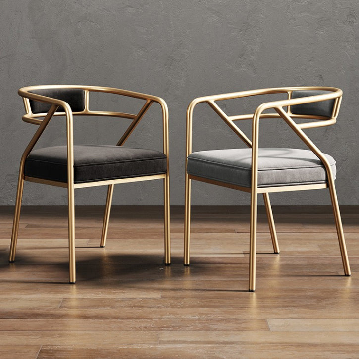 Glam Style Arm Chair Open Back Indoor Dining Chair for Dining Room Clearhalo 'Dining Chairs' 'Dining Tables & Seating' 'dining_chair' 'furn' 'furn_dining_chair' 'Furniture' 'furniture_dining_chair' 'Kitchen & Dining Furniture' 5043757