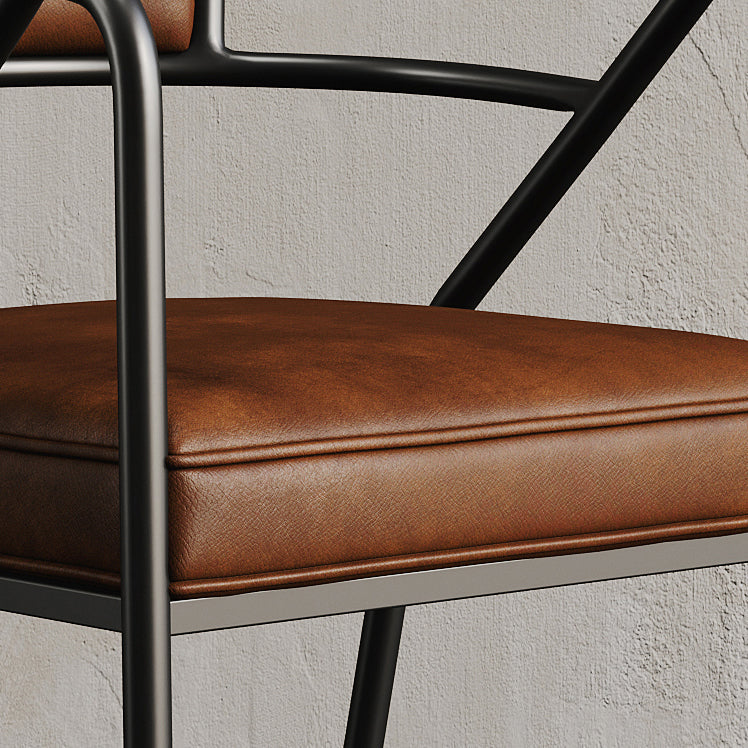 Glam Style Arm Chair Open Back Indoor Dining Chair for Dining Room Clearhalo 'Dining Chairs' 'Dining Tables & Seating' 'dining_chair' 'furn' 'furn_dining_chair' 'Furniture' 'furniture_dining_chair' 'Kitchen & Dining Furniture' 5043761