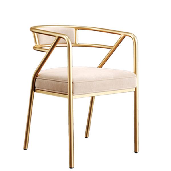 Glam Style Arm Chair Open Back Indoor Dining Chair for Dining Room Clearhalo 'Dining Chairs' 'Dining Tables & Seating' 'dining_chair' 'furn' 'furn_dining_chair' 'Furniture' 'furniture_dining_chair' 'Kitchen & Dining Furniture' 5043766