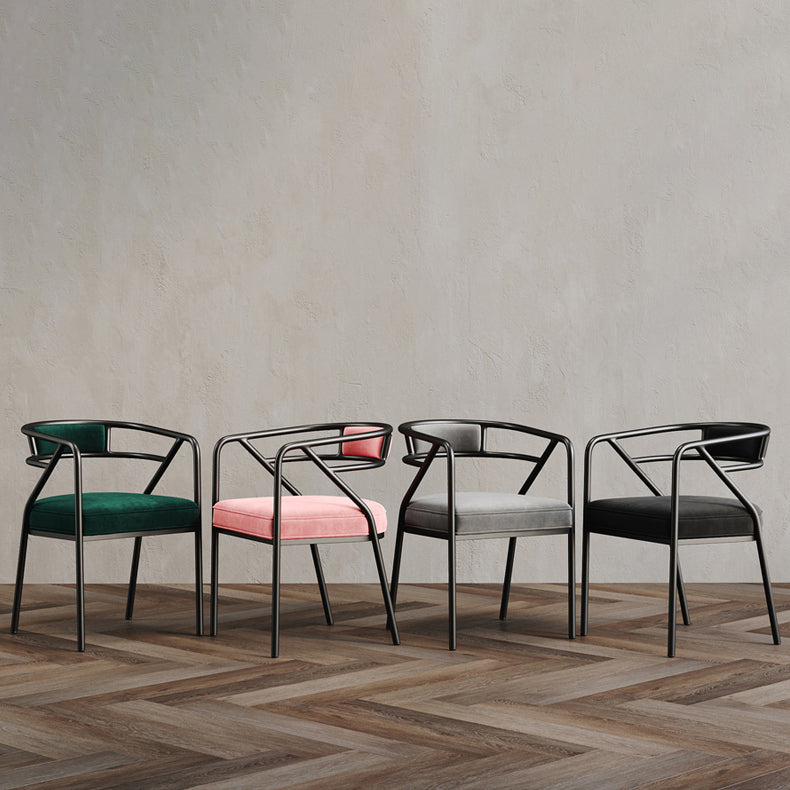 Glam Style Arm Chair Open Back Indoor Dining Chair for Dining Room Clearhalo 'Dining Chairs' 'Dining Tables & Seating' 'dining_chair' 'furn' 'furn_dining_chair' 'Furniture' 'furniture_dining_chair' 'Kitchen & Dining Furniture' 5043774