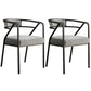 Glam Style Arm Chair Open Back Indoor Dining Chair for Dining Room Light Gray 2 Piece Set Black Clearhalo 'Dining Chairs' 'Dining Tables & Seating' 'dining_chair' 'furn' 'furn_dining_chair' 'Furniture' 'furniture_dining_chair' 'Kitchen & Dining Furniture' 5043798