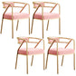 Glam Style Arm Chair Open Back Indoor Dining Chair for Dining Room Pink 4 Piece Set Brass Gold Clearhalo 'Dining Chairs' 'Dining Tables & Seating' 'dining_chair' 'furn' 'furn_dining_chair' 'Furniture' 'furniture_dining_chair' 'Kitchen & Dining Furniture' 5043805