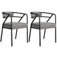 Glam Style Arm Chair Open Back Indoor Dining Chair for Dining Room Black White 2 Piece Set Black Clearhalo 'Dining Chairs' 'Dining Tables & Seating' 'dining_chair' 'furn' 'furn_dining_chair' 'Furniture' 'furniture_dining_chair' 'Kitchen & Dining Furniture' 5043818
