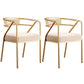 Glam Style Arm Chair Open Back Indoor Dining Chair for Dining Room Beige 2 Piece Set Brass Gold Clearhalo 'Dining Chairs' 'Dining Tables & Seating' 'dining_chair' 'furn' 'furn_dining_chair' 'Furniture' 'furniture_dining_chair' 'Kitchen & Dining Furniture' 5043822