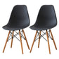 Scandinavian Wood Armless Chair Kitchen Room Solid Back Chair Black Set of 2 Clearhalo 'Dining Chairs' 'Dining Tables & Seating' 'dining_chair' 'Furniture' 'furniture_dining_chair' 'Kitchen & Dining Furniture' 5043831