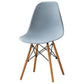 Scandinavian Wood Armless Chair Kitchen Room Solid Back Chair Light Gray 1 Piece Clearhalo 'Dining Chairs' 'Dining Tables & Seating' 'dining_chair' 'Furniture' 'furniture_dining_chair' 'Kitchen & Dining Furniture' 5043835