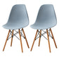 Scandinavian Wood Armless Chair Kitchen Room Solid Back Chair Light Gray Set of 2 Clearhalo 'Dining Chairs' 'Dining Tables & Seating' 'dining_chair' 'Furniture' 'furniture_dining_chair' 'Kitchen & Dining Furniture' 5043838