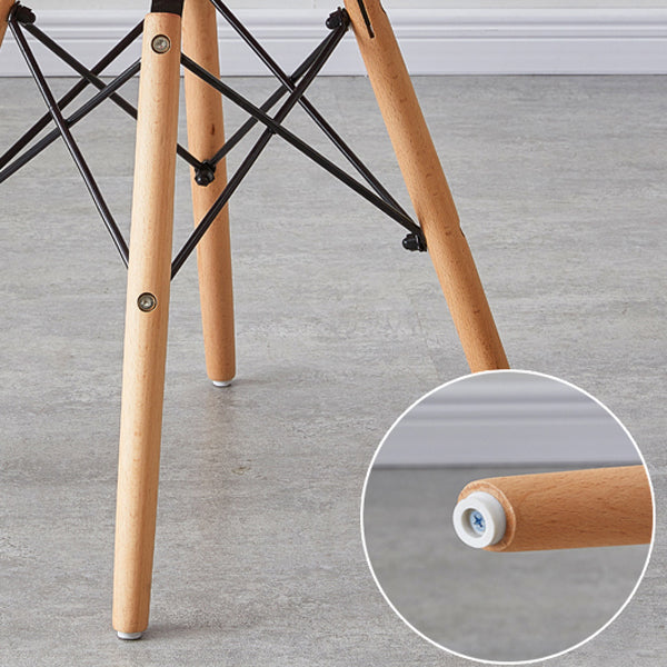 Scandinavian Wood Armless Chair Kitchen Room Solid Back Chair Clearhalo 'Dining Chairs' 'Dining Tables & Seating' 'dining_chair' 'Furniture' 'furniture_dining_chair' 'Kitchen & Dining Furniture' 5043839