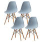 Scandinavian Wood Armless Chair Kitchen Room Solid Back Chair Light Gray Set of 4 Clearhalo 'Dining Chairs' 'Dining Tables & Seating' 'dining_chair' 'Furniture' 'furniture_dining_chair' 'Kitchen & Dining Furniture' 5043840