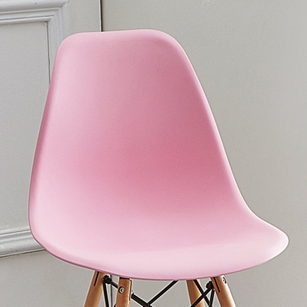 Scandinavian Wood Armless Chair Kitchen Room Solid Back Chair Clearhalo 'Dining Chairs' 'Dining Tables & Seating' 'dining_chair' 'Furniture' 'furniture_dining_chair' 'Kitchen & Dining Furniture' 5043842