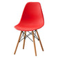 Scandinavian Wood Armless Chair Kitchen Room Solid Back Chair Red 1 Piece Clearhalo 'Dining Chairs' 'Dining Tables & Seating' 'dining_chair' 'Furniture' 'furniture_dining_chair' 'Kitchen & Dining Furniture' 5043848
