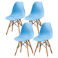 Scandinavian Wood Armless Chair Kitchen Room Solid Back Chair Blue Set of 4 Clearhalo 'Dining Chairs' 'Dining Tables & Seating' 'dining_chair' 'Furniture' 'furniture_dining_chair' 'Kitchen & Dining Furniture' 5043864