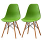 Scandinavian Wood Armless Chair Kitchen Room Solid Back Chair Green Set of 2 Clearhalo 'Dining Chairs' 'Dining Tables & Seating' 'dining_chair' 'Furniture' 'furniture_dining_chair' 'Kitchen & Dining Furniture' 5043866