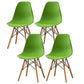 Scandinavian Wood Armless Chair Kitchen Room Solid Back Chair Green Set of 4 Clearhalo 'Dining Chairs' 'Dining Tables & Seating' 'dining_chair' 'Furniture' 'furniture_dining_chair' 'Kitchen & Dining Furniture' 5043867