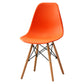 Scandinavian Wood Armless Chair Kitchen Room Solid Back Chair Orange-Red 1 Piece Clearhalo 'Dining Chairs' 'Dining Tables & Seating' 'dining_chair' 'Furniture' 'furniture_dining_chair' 'Kitchen & Dining Furniture' 5043871
