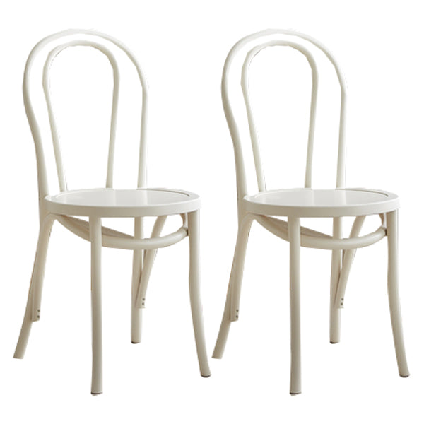Glam Style Side Chair Solid Wood Home Windsor Back Dining Chair White 2 Piece Set Clearhalo 'Dining Chairs' 'Dining Tables & Seating' 'dining_chair' 'furn' 'furn_dining_chair' 'Furniture' 'furniture_dining_chair' 'Kitchen & Dining Furniture' 5043878