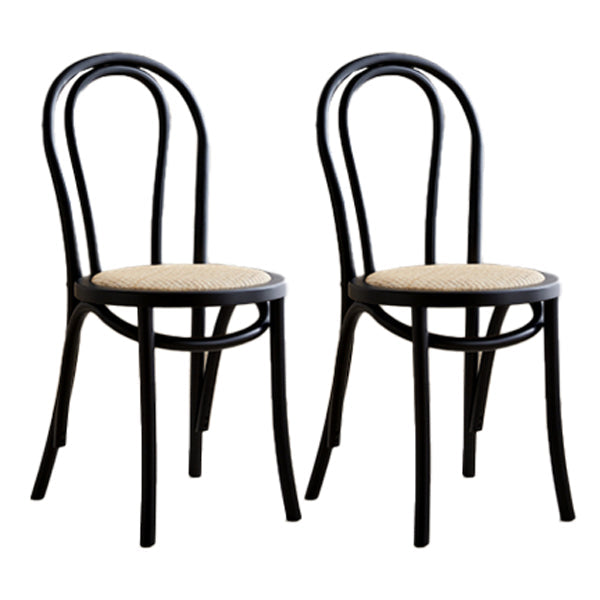 Glam Style Side Chair Solid Wood Home Windsor Back Dining Chair Black-Apricot 2 Piece Set Clearhalo 'Dining Chairs' 'Dining Tables & Seating' 'dining_chair' 'furn' 'furn_dining_chair' 'Furniture' 'furniture_dining_chair' 'Kitchen & Dining Furniture' 5043886