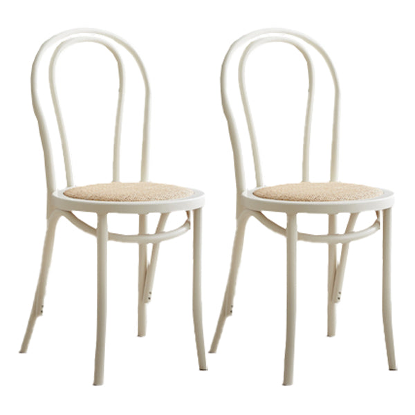 Glam Style Side Chair Solid Wood Home Windsor Back Dining Chair White-Apricot 2 Piece Set Clearhalo 'Dining Chairs' 'Dining Tables & Seating' 'dining_chair' 'furn' 'furn_dining_chair' 'Furniture' 'furniture_dining_chair' 'Kitchen & Dining Furniture' 5043887
