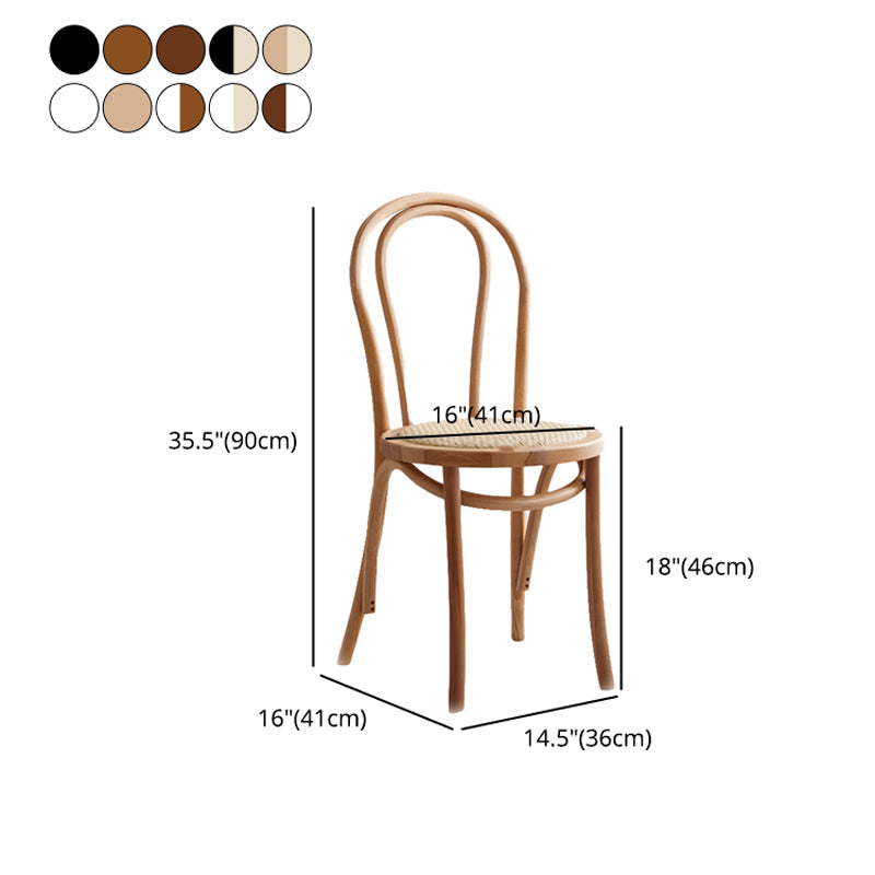 Glam Style Side Chair Solid Wood Home Windsor Back Dining Chair Clearhalo 'Dining Chairs' 'Dining Tables & Seating' 'dining_chair' 'furn' 'furn_dining_chair' 'Furniture' 'furniture_dining_chair' 'Kitchen & Dining Furniture' 5043900