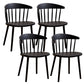 Scandinavian Plastic Armless Chair Windsor Back Restaurant Chair Black 4 Piece Set Clearhalo 'Dining Chairs' 'Dining Tables & Seating' 'dining_chair' 'furn' 'furn_dining_chair' 'Furniture' 'furniture_dining_chair' 'Kitchen & Dining Furniture' 5043934
