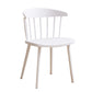 Scandinavian Plastic Armless Chair Windsor Back Restaurant Chair White 1 Piece Clearhalo 'Dining Chairs' 'Dining Tables & Seating' 'dining_chair' 'furn' 'furn_dining_chair' 'Furniture' 'furniture_dining_chair' 'Kitchen & Dining Furniture' 5043936