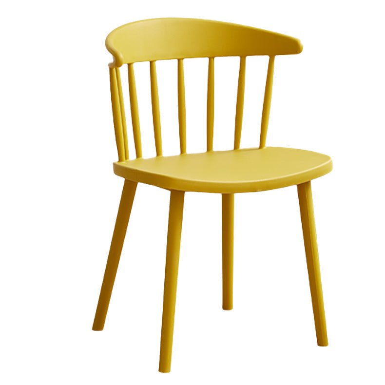 Scandinavian Plastic Armless Chair Windsor Back Restaurant Chair Clearhalo 'Dining Chairs' 'Dining Tables & Seating' 'dining_chair' 'furn' 'furn_dining_chair' 'Furniture' 'furniture_dining_chair' 'Kitchen & Dining Furniture' 5043937