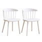 Scandinavian Plastic Armless Chair Windsor Back Restaurant Chair White 2 Piece Set Clearhalo 'Dining Chairs' 'Dining Tables & Seating' 'dining_chair' 'furn' 'furn_dining_chair' 'Furniture' 'furniture_dining_chair' 'Kitchen & Dining Furniture' 5043938