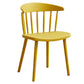 Scandinavian Plastic Armless Chair Windsor Back Restaurant Chair Yellow 1 Piece Clearhalo 'Dining Chairs' 'Dining Tables & Seating' 'dining_chair' 'furn' 'furn_dining_chair' 'Furniture' 'furniture_dining_chair' 'Kitchen & Dining Furniture' 5043954