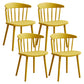 Scandinavian Plastic Armless Chair Windsor Back Restaurant Chair Yellow 4 Piece Set Clearhalo 'Dining Chairs' 'Dining Tables & Seating' 'dining_chair' 'furn' 'furn_dining_chair' 'Furniture' 'furniture_dining_chair' 'Kitchen & Dining Furniture' 5043958