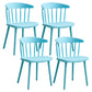 Scandinavian Plastic Armless Chair Windsor Back Restaurant Chair Green 4 Piece Set Clearhalo 'Dining Chairs' 'Dining Tables & Seating' 'dining_chair' 'furn' 'furn_dining_chair' 'Furniture' 'furniture_dining_chair' 'Kitchen & Dining Furniture' 5043961