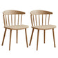 Scandinavian Plastic Armless Chair Windsor Back Restaurant Chair Khaki 2 Piece Set Clearhalo 'Dining Chairs' 'Dining Tables & Seating' 'dining_chair' 'furn' 'furn_dining_chair' 'Furniture' 'furniture_dining_chair' 'Kitchen & Dining Furniture' 5043963